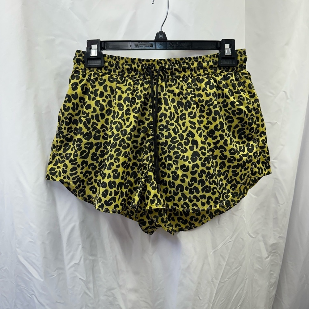 Good American animal print running shorts size 2
